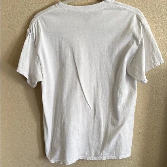 White Graphic T-Shirt with Red Pizza - Picture 5 of 5